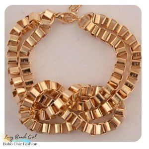 Gold Knotted Bracelet